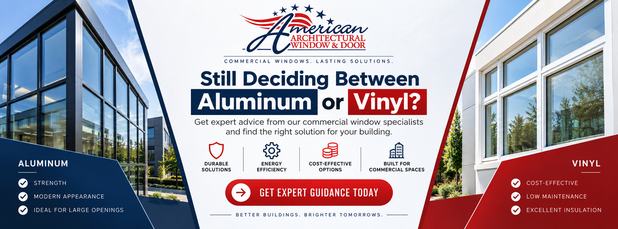 aluminum vs. vinyl commercial windows