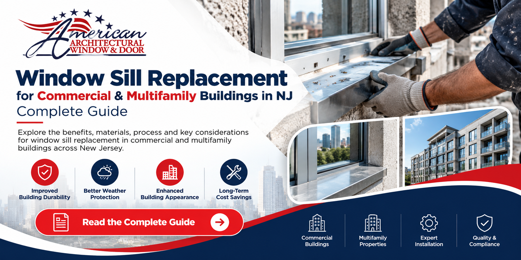 window sill replacement for commercial multifamily